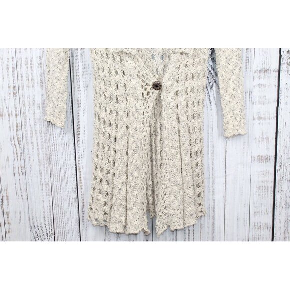 Soft Surroundings Teresa Crochet Cardigan Cream Size Medium - Picture 4 of 10